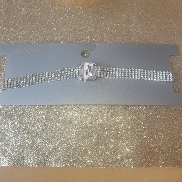 Silver rhinestone crystal bracelet - Picture 2 of 3